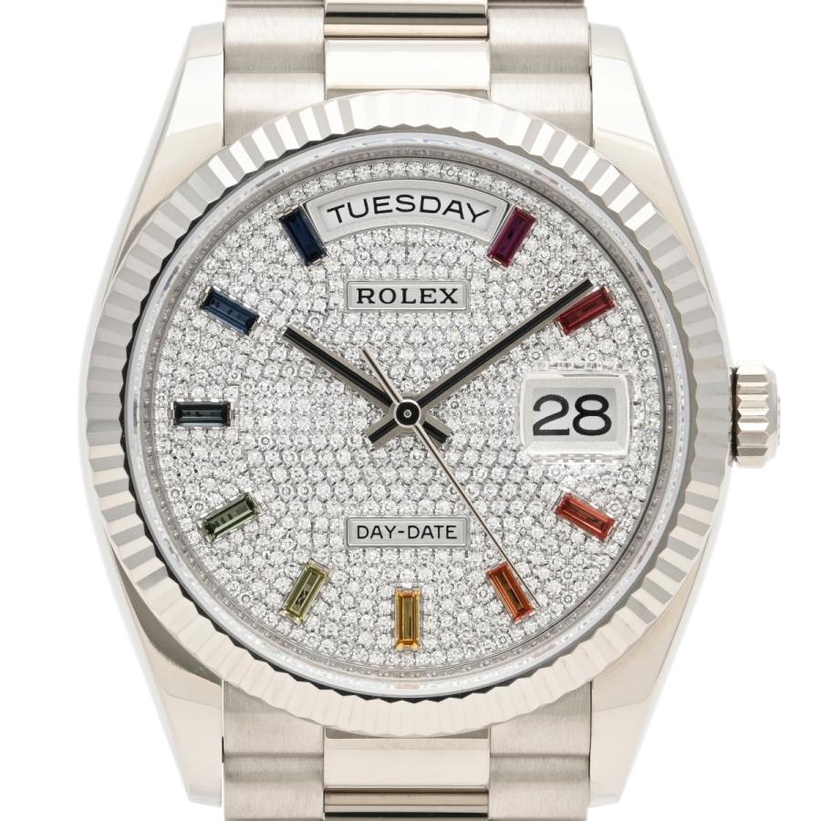 ロレックス ROLEX デイデイト 全面ダイヤ 128239 腕時計 WG ダイヤモンド 自動巻き メンズ 中古 ラッピング可｜kaipre